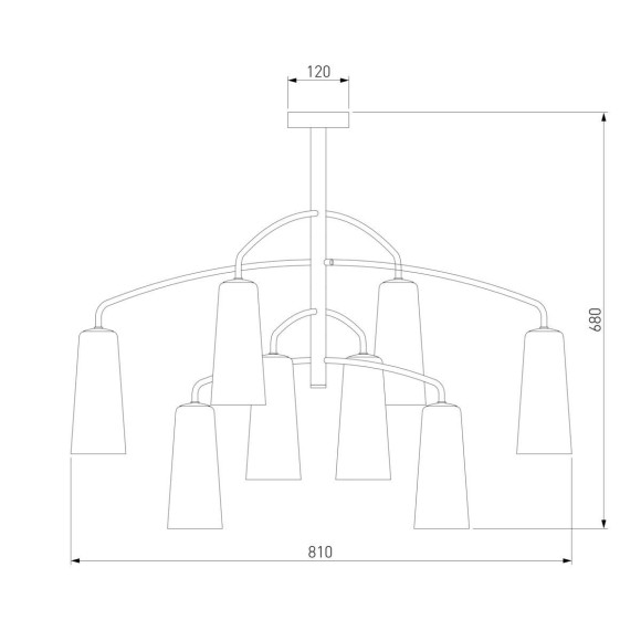 Подвесная люстра Eurosvet Omber 70137/8 хром