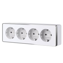 Розетка четверная с заземлением и шторками Gallant Werkel a071252 Розетка четверная с заземлением и шторками Gallant Werkel a071252