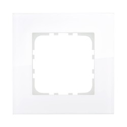 Рамка LK Studio 1-постовая, натуральное стекло (белый) LK80 844113-1
