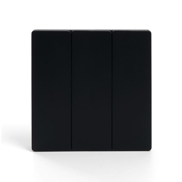 Выключатель трехклавишный беспроводной Feron Smart черный TM83 41724 Выключатель трехклавишный беспроводной Feron Smart черный TM83 41724