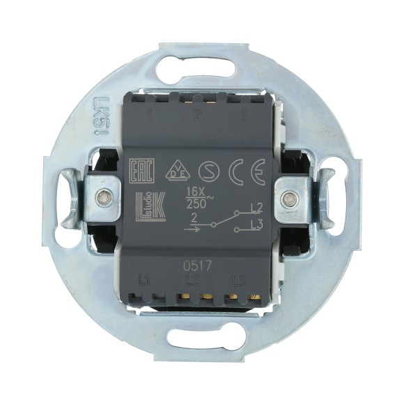 Переключатель LK Studio 1-рычажковый, на 2 направления (схема 6) 16 A, 250 B (черный) Vintage 880808-1 Переключатель LK Studio 1-рычажковый, на 2 направления (схема 6) 16 A, 250 B (черный) Vintage 880808-1