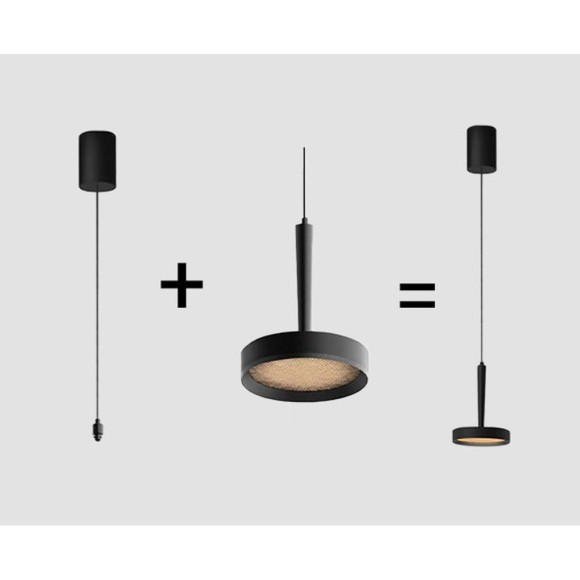 Подвесной светильник Italline IT02-025 black 3000K+IT02-024 black