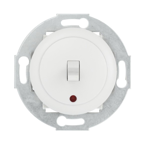 Переключатель LK Studio 1-рычажковый, на 2 направления, c индикатором (схема 6L) 16 A, 250 B (белый) Vintage 880904-1 Переключатель LK Studio 1-рычажковый, на 2 направления, c индикатором (схема 6L) 16 A, 250 B (белый) Vintage 880904-1