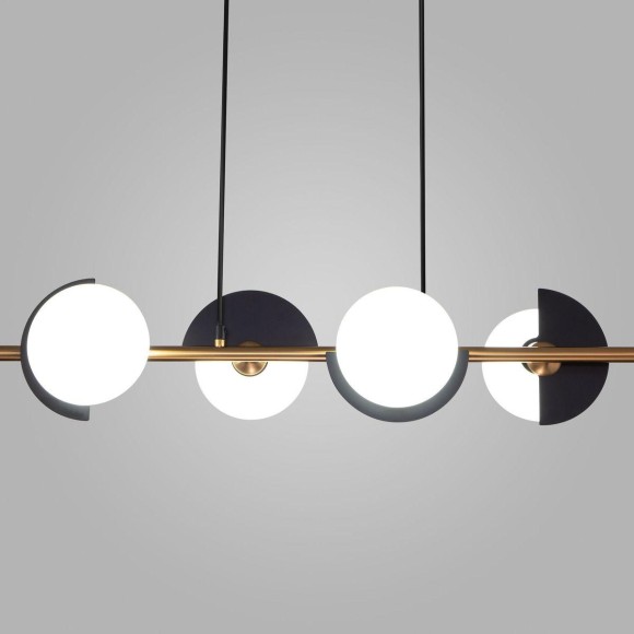 Подвесная люстра Eurosvet Moity 70149/4 черный/латунь Подвесная люстра Eurosvet Moity 70149/4 черный/латунь