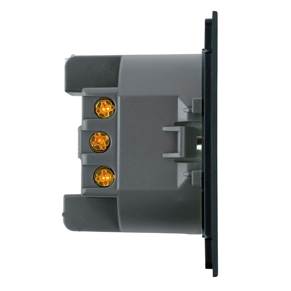 Розетка 1-местная с защитной шторкой с/з (механизм), Stekker, 250В, 16А Мия, RST16-3110-05, черный бархат 50454