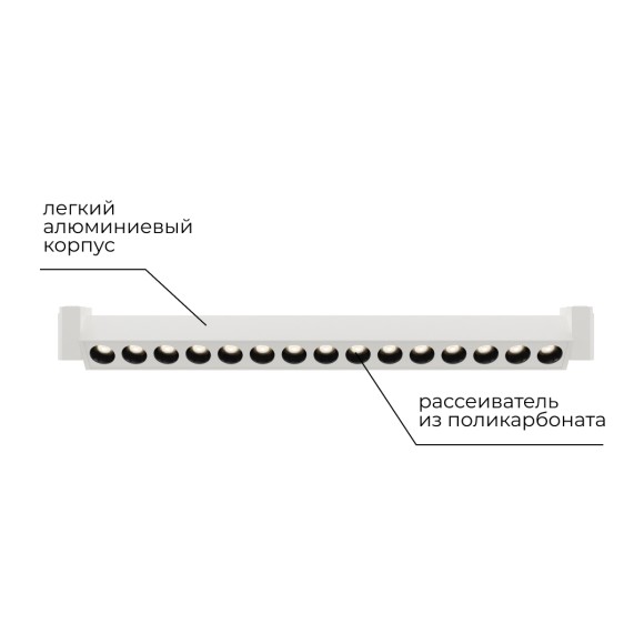 Трековый светодиодный светильник Apeyron 25-15 Трековый светодиодный светильник Apeyron 25-15