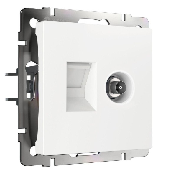 Розетка Werkel TV/RJ-45 6 кат белый W1181301 4690389174414 Розетка Werkel TV/RJ-45 6 кат белый W1181301 4690389174414