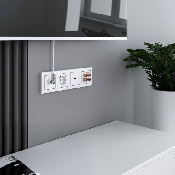 Розетка Werkel TV/RJ-45 6 кат белый W1181301 4690389174414 Розетка Werkel TV/RJ-45 6 кат белый W1181301 4690389174414