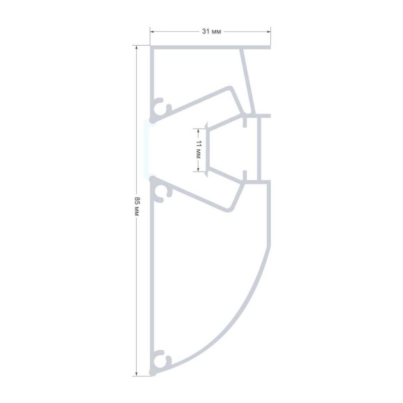 Профиль для натяжного потолка Apeyron 08-58