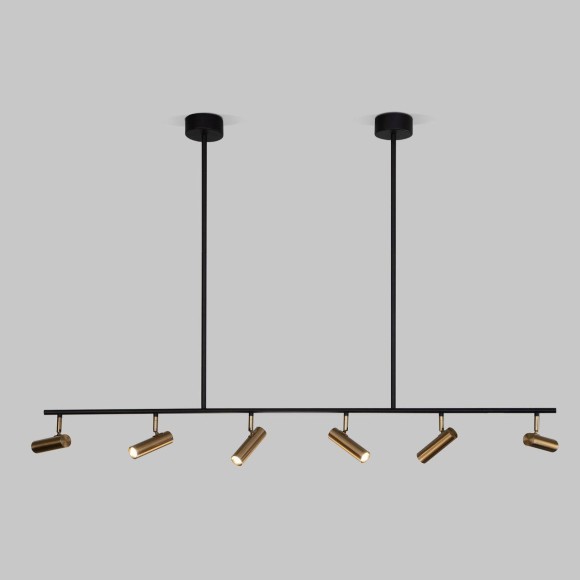 Подвесная светодиодная люстра Eurosvet Epiphania 20252/6 LED черный/латунь