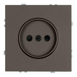 Розетка 1-местная с защитной шторкой (механизм), Stekker, б/з, 250В, 16А Эмили, RST16-5109-09, антрацит, soft touch 49928