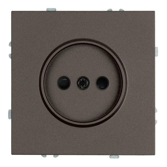 Розетка 1-местная с защитной шторкой (механизм), Stekker, б/з, 250В, 16А Эмили, RST16-5109-09, антрацит, soft touch 49928
