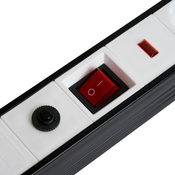 Сетевой фильтр 6-местный с/з Stekker 3x1мм2, 1,8 м, 250В, 16А Techno, HM22-61-02, белый 50150