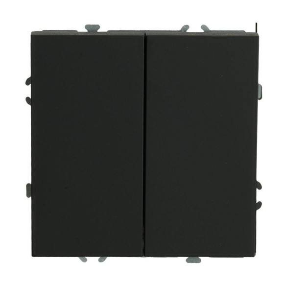 Переключатель перекрестный 2-клавишный (механизм), STEKKER, 250В, 10А, серия Эмили, RSW10-5111-01, черный уголь, soft touch 50167