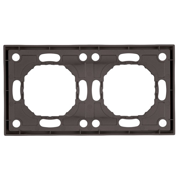 Рамка Stekker, PFR00-5002-09 2-местная Эмили, антрацит, soft touch 49937