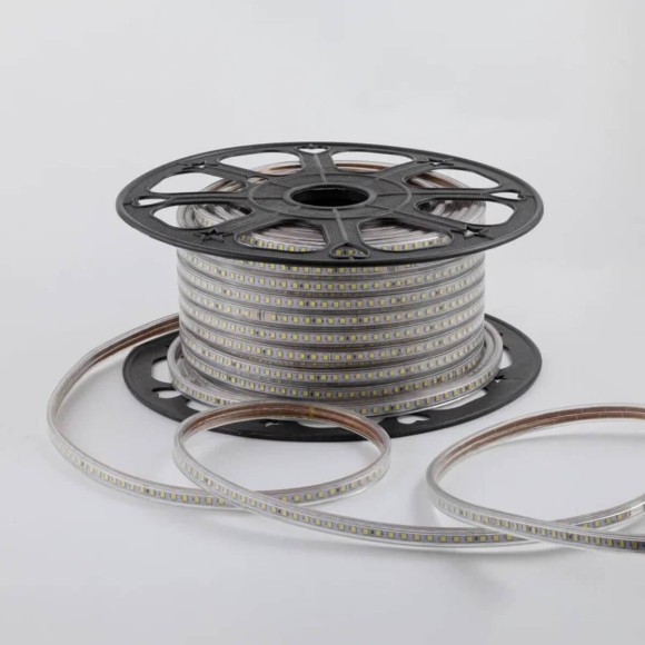 Светодиодная влагозащищенная лента OGM 7W/m 120LED/m 2835SMD холодный белый 50M O17-09 Светодиодная влагозащищенная лента OGM 7W/m 120LED/m 2835SMD холодный белый 50M O17-09