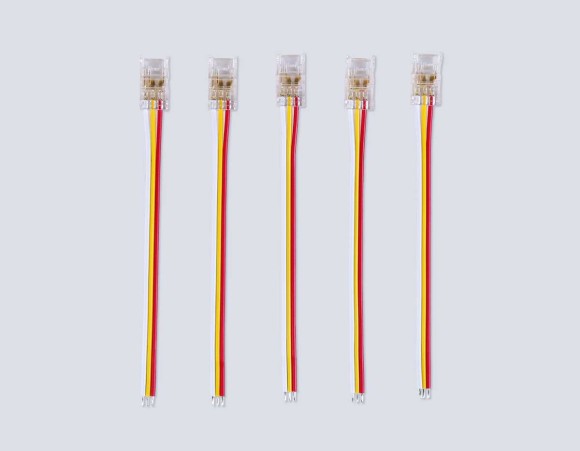 Соединитель гибкий односторонний AMBRELLA LIGHT ILLUMINATION COB CCT 12/24V для лент 8mm (3 конт.) (5шт. в комплекте) GS7406