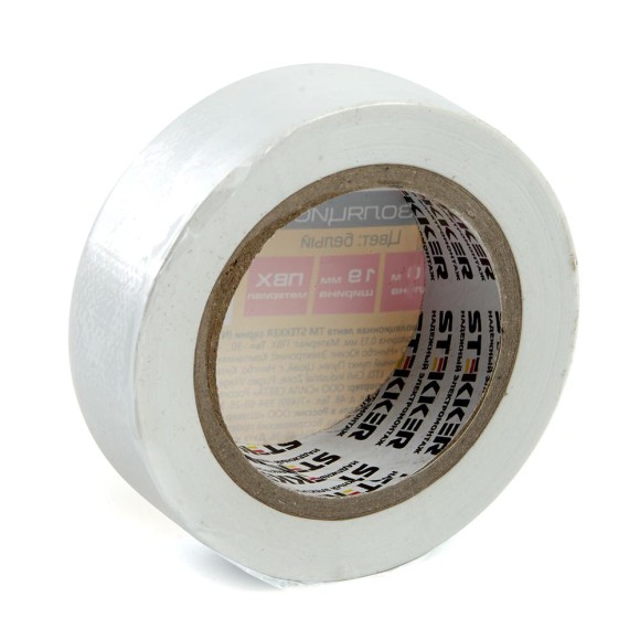 Изоляционная лента STEKKER INTP01319-10 0,13*19 10 м. белая Изоляционная лента STEKKER INTP01319-10 0,13*19 10 м. белая