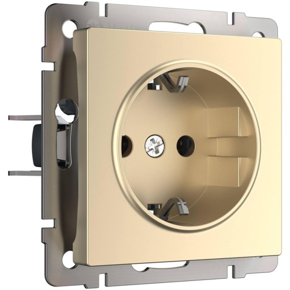 Розетка с заземлением Werkel шампань W1171011 4690389157363 Розетка с заземлением Werkel шампань W1171011 4690389157363