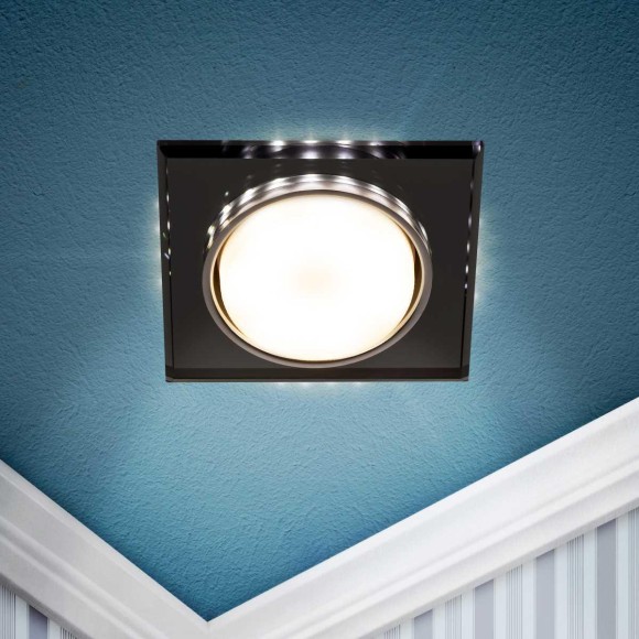 Светильник встраиваемый cо светодиодной подсветкой ЭРА DK LD50 BK под лампу GX53 черный Б0057473 Светильник встраиваемый cо светодиодной подсветкой ЭРА DK LD50 BK под лампу GX53 черный Б0057473