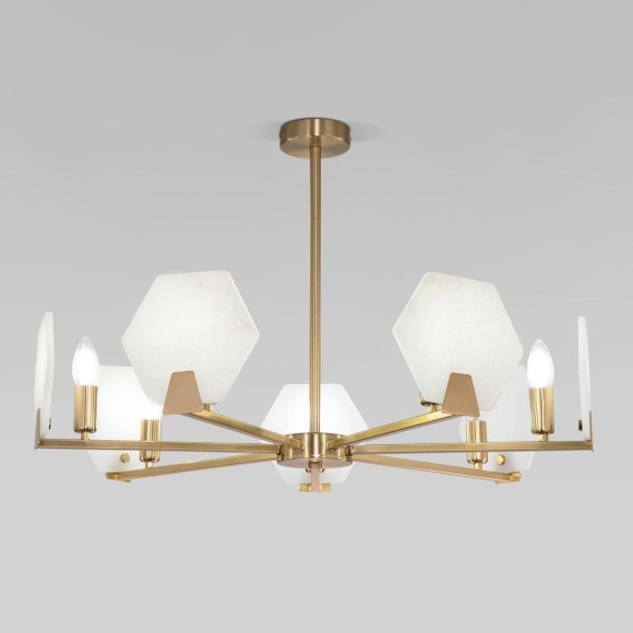 Потолочная люстра Eurosvet Marble 60158/7 латунь Потолочная люстра Eurosvet Marble 60158/7 латунь