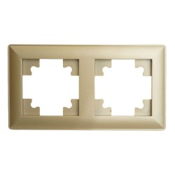Рамка 2-постовая Stekker Катрин золото PFR00-7002-08 49607 Рамка 2-постовая Stekker Катрин золото PFR00-7002-08 49607