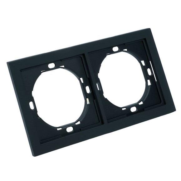 Рамка 2-местная, Stekker Мия, PFR00-3002-05, черный бархат 50462