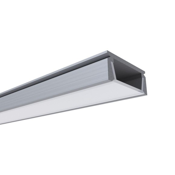 Профиль накладной с рассеивателем серебро 2м. OGM GM-08-01 Профиль накладной с рассеивателем серебро 2м. OGM GM-08-01