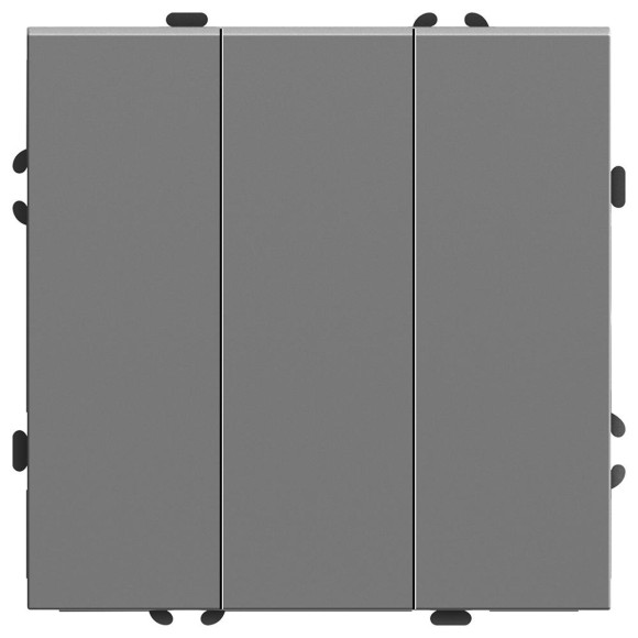 Выключатель 3-клавишный (механизм), STEKKER, 250В, 10А, серия Эмили, RSW10-5108-10, платиново-серый, soft touch 49948