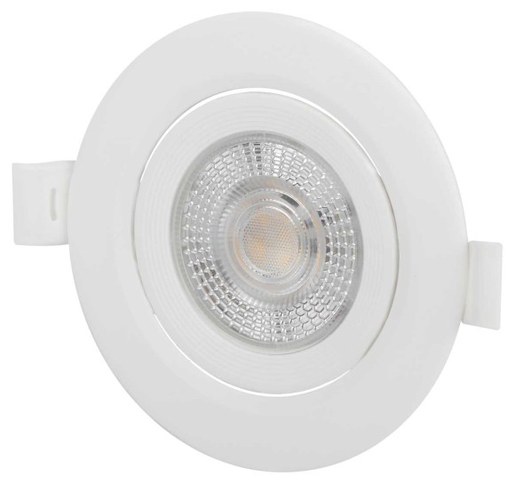 Светильник светодиодный встраиваемый ЭРА KL LED 25A-5 3K WH 5Вт 3000К круглый поворотный белый Б0068128