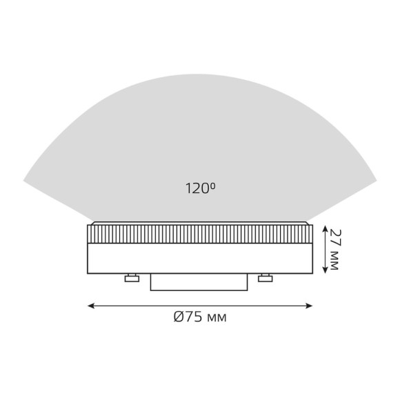 Лампа светодиодная Gauss GX53 11W 6500K матовая 108008311