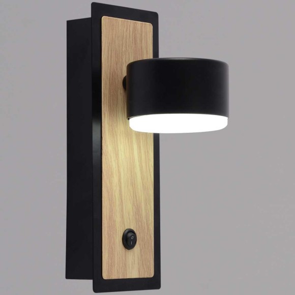 Бра Reluce 12540-0.2-01 BK+WOOD Бра Reluce 12540-0.2-01 BK+WOOD