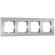 Рамка на 4 поста Werkel Slab серебро матовый W0042965 4690389193545