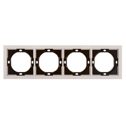 Рамка 4-местная, Stekker Мия, PFR00-3004-08, пудровый жемчуг 50489 Рамка 4-местная, Stekker Мия, PFR00-3004-08, пудровый жемчуг 50489