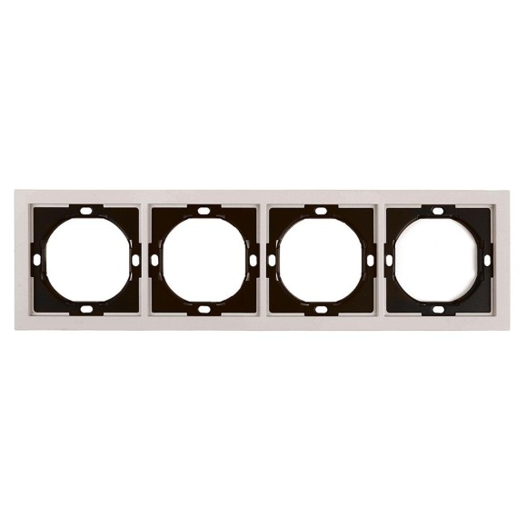 Рамка 4-местная, Stekker Мия, PFR00-3004-08, пудровый жемчуг 50489