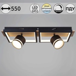 Потолочный светильник Reluce 19560-0.3-2+2 BK+WOOD Потолочный светильник Reluce 19560-0.3-2+2 BK+WOOD