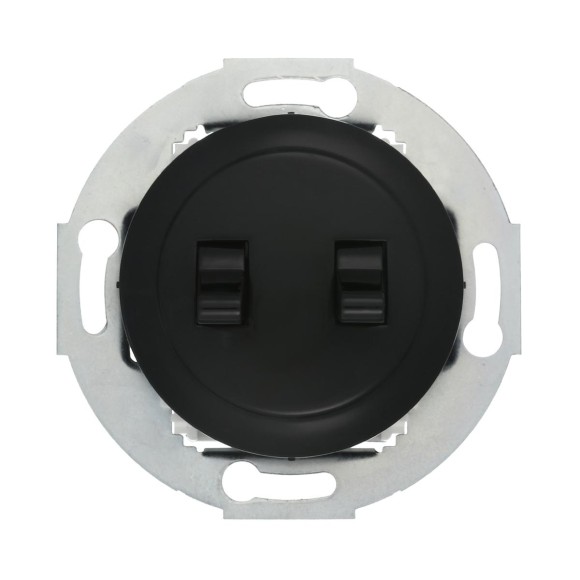 Переключатель LK Studio 2-рычажковый, c двух мест (схема 5) 16 A, 250 B (черный) Vintage 882408-1 Переключатель LK Studio 2-рычажковый, c двух мест (схема 5) 16 A, 250 B (черный) Vintage 882408-1