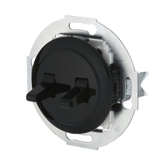 Переключатель LK Studio 2-рычажковый, c двух мест (схема 5) 16 A, 250 B (черный) Vintage 882408-1 Переключатель LK Studio 2-рычажковый, c двух мест (схема 5) 16 A, 250 B (черный) Vintage 882408-1