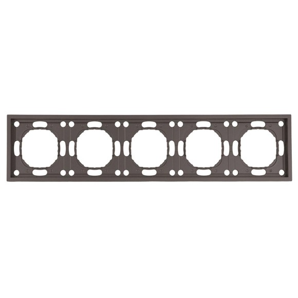 Рамка Stekker, PFR00-5005-09 5-местная Эмили, антрацит, soft touch 49940