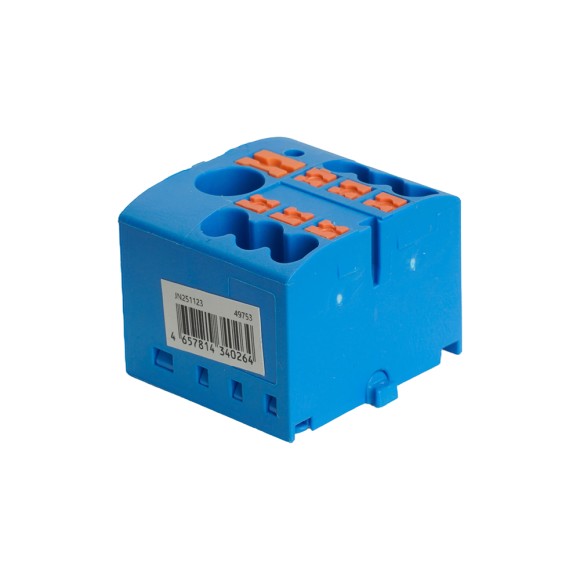 Зажим блочный (групп) для распред.тока нагрузки push-in на 6 точек, сеч 2,5 мм2, 690V,41А, LD580 PTFIX 6-06/25 Зажим блочный (групп) для распред.тока нагрузки push-in на 6 точек, сеч 2,5 мм2, 690V,41А, LD580 PTFIX 6-06/25