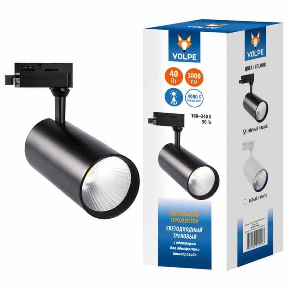 Трековый светодиодный светильник Volpe ULB-Q276 40W/4000К Black UL-00005947 Трековый светодиодный светильник Volpe ULB-Q276 40W/4000К Black UL-00005947