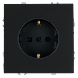 Розетка 1-местная с з/ш, с/з (механизм), СЗК, Stekker, 250В, 16А Эмили, RST16-5110-05ZK, черный уголь, soft touch 50251 Розетка 1-местная с з/ш, с/з (механизм), СЗК, Stekker, 250В, 16А Эмили, RST16-5110-05ZK, черный уголь, soft touch 50251