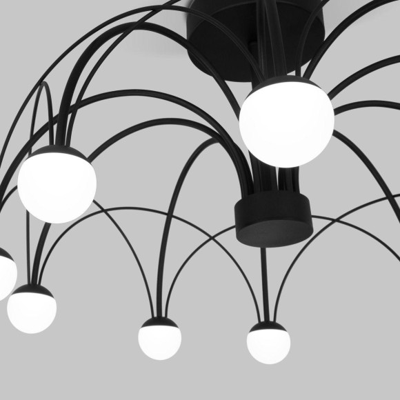 Потолочная светодиодная люстра Eurosvet Ragno 90035/10 LED черный Потолочная светодиодная люстра Eurosvet Ragno 90035/10 LED черный