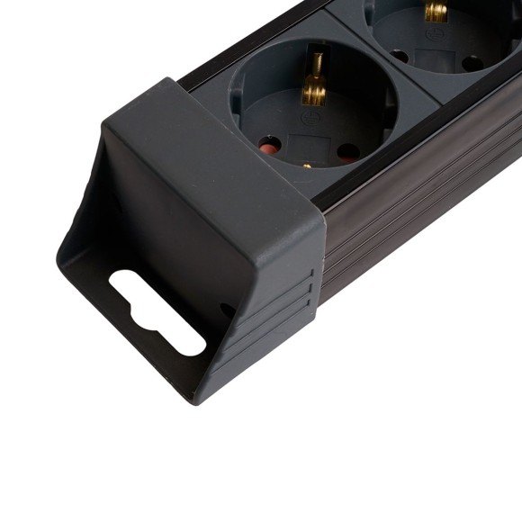 Сетевой фильтр 6-местный с/з Stekker 3x1мм2, 1,8 м, 250В, 16А Techno, HM22-61-02, черный 50159