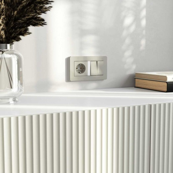 Выключатель двухклавишный проходной с подсветкой (дымчатый) W1222104/ a069459