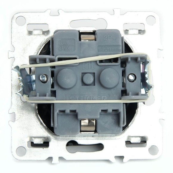 Розетка 2P+E Stekker Эрна черный PST16-9110-03 49154 Розетка 2P+E Stekker Эрна черный PST16-9110-03 49154