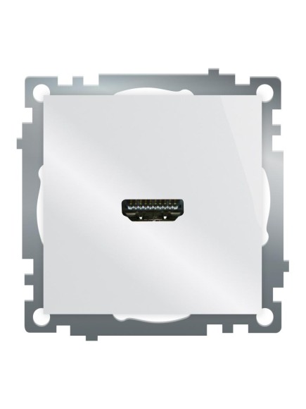 Розетка HDMI 2.1, Type A  (механизм), STEKKER GLS00-7118-01, серия Катрин, белый 50058
