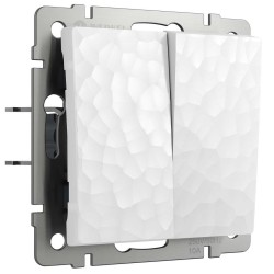 Выключатель Werkel Hammer двухклавишный белый W1220001 4690389162268