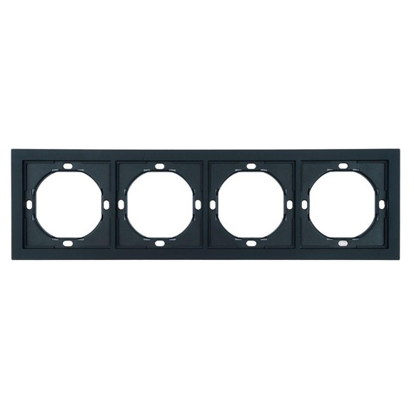 Рамка 4-местная, Stekker Мия, PFR00-3004-05, черный бархат 50464