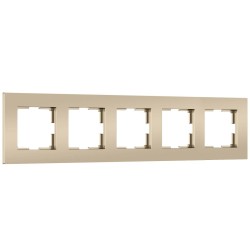 Рамка на 5 постов Slab шампань софт W0052911 a071629